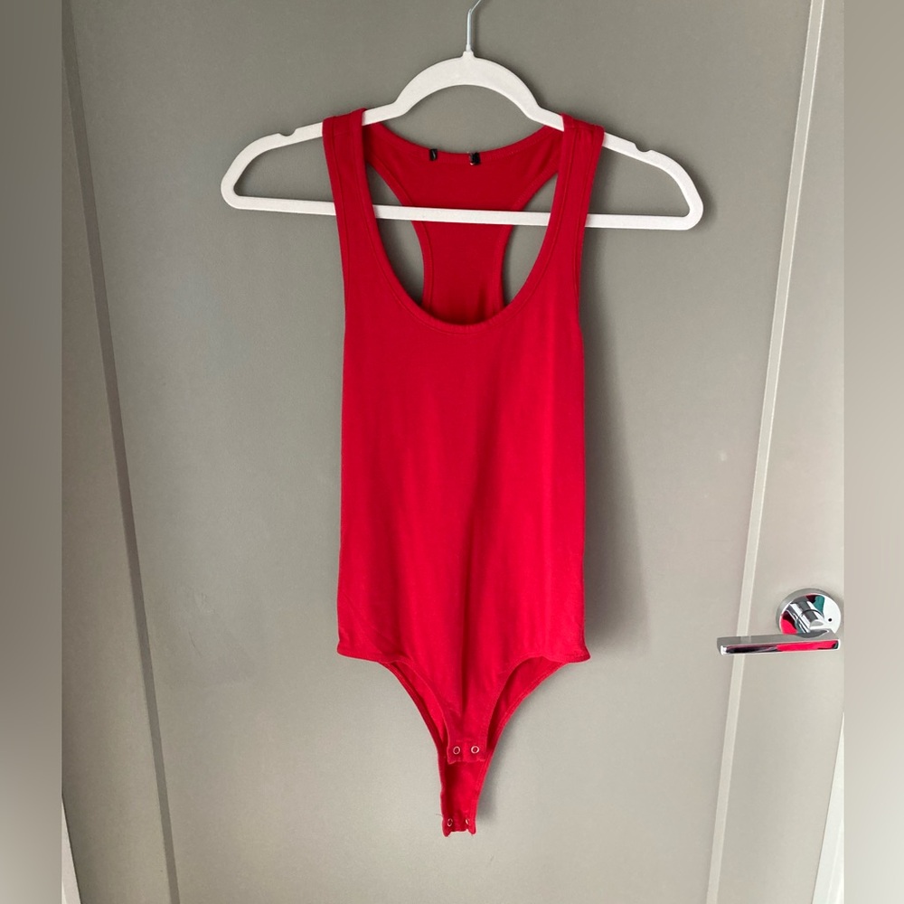 Red Racerback Bodysuit